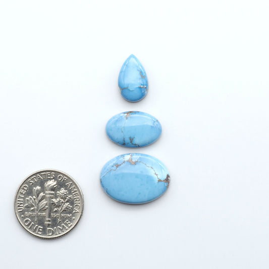 Discover the beauty of Natural Golden Hills Turquoise—prized for its icy blue tones, golden matrix, and exceptional quality. Ideal for artisan jewelry designs.