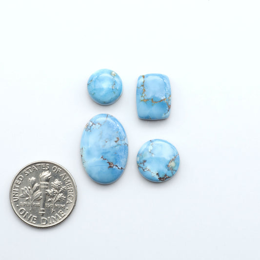 Discover the beauty of Natural Golden Hills Turquoise—prized for its icy blue tones, golden matrix, and exceptional quality. Ideal for artisan jewelry designs.