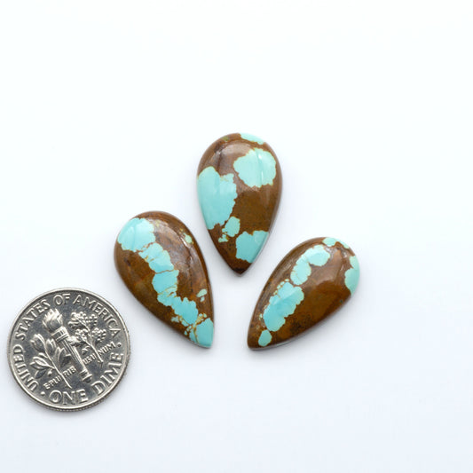 Number 8 Turquoise Cabochons have been selected for their quality and unique appearance. Don't miss the chance to add a one-of-a-kind piece to your collection.