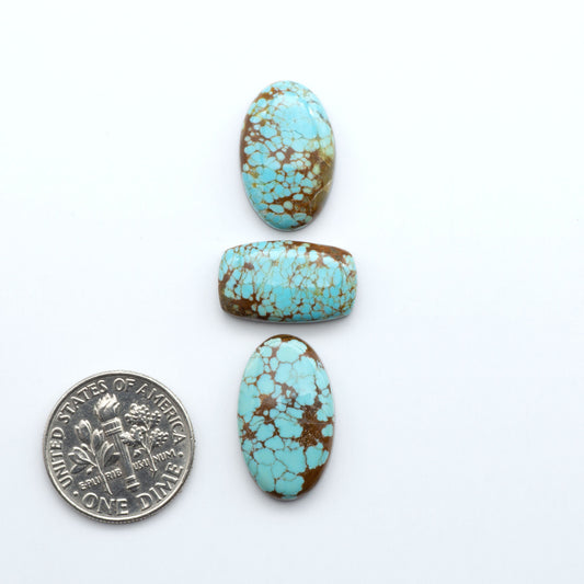 Number 8 Turquoise Cabochons have been selected for their quality and unique appearance. Don't miss the chance to add a one-of-a-kind piece to your collection.