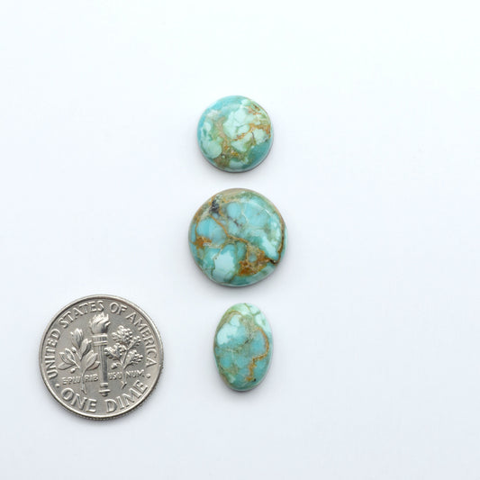 Add a touch of beauty to your collection with our stunning Pilot Mountain Turquoise Cabochons. Perfect for jewelry making each piece is truly one-of-a-kind.