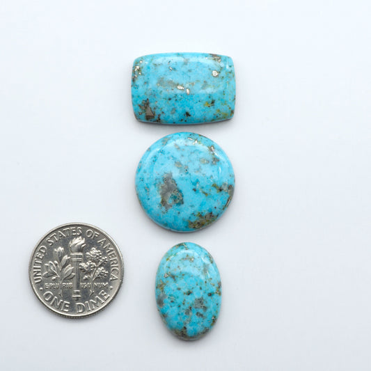 Discover the beauty of Natural Golden Hills Turquoise—prized for its icy blue tones, golden matrix, and exceptional quality. Ideal for artisan jewelry designs.