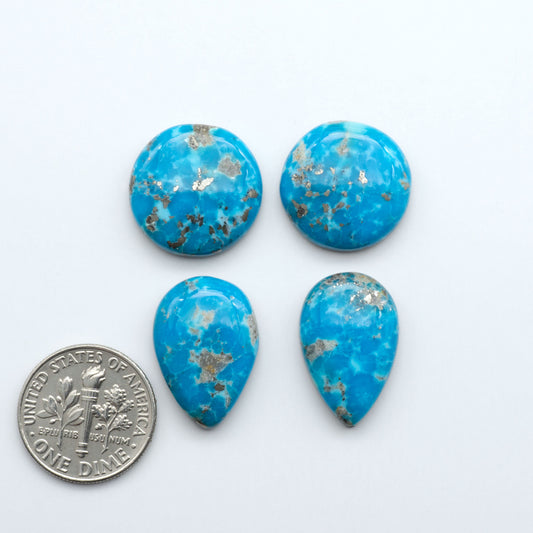Discover the beauty of Natural Golden Hills Turquoise—prized for its icy blue tones, golden matrix, and exceptional quality. Ideal for artisan jewelry designs.