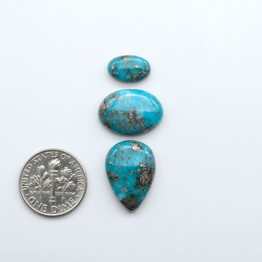 Discover the beauty of Natural Golden Hills Turquoise—prized for its icy blue tones, golden matrix, and exceptional quality. Ideal for artisan jewelry designs.