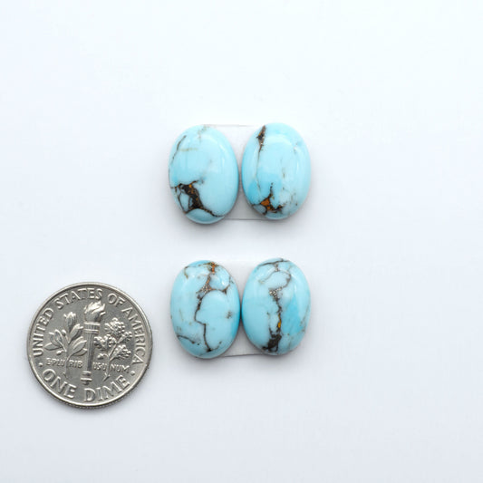 Enhance your jewelry designs with Pressed Turquoise Nugget Cabochons. Crafted from composite materials they add a captivating touch to your creations.