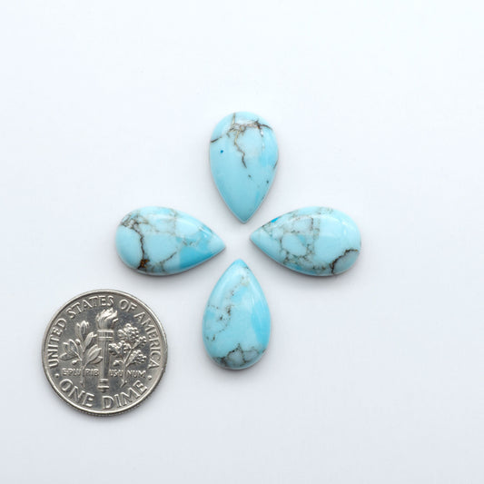 Enhance your jewelry designs with Pressed Turquoise Nugget Cabochons. Crafted from composite materials they add a captivating touch to your creations.