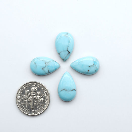 Enhance your jewelry designs with Pressed Turquoise Nugget Cabochons. Crafted from composite materials they add a captivating touch to your creations.
