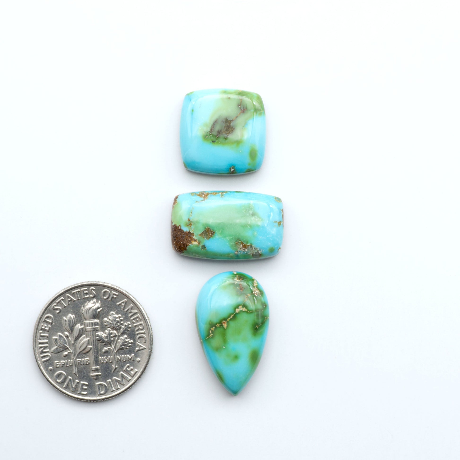 Sonoran Mountain Turquoise showcases a stunning blend of blue and green hues and natural patterns that make it a must-have for any jewelry collection.
