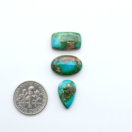 Sonoran Mountain Turquoise showcases a stunning blend of blue and green hues and natural patterns that make it a must-have for any jewelry collection.