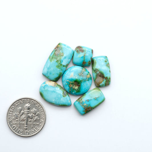 Sonoran Mountain Turquoise showcases a stunning blend of blue and green hues and natural patterns that make it a must-have for any jewelry collection.