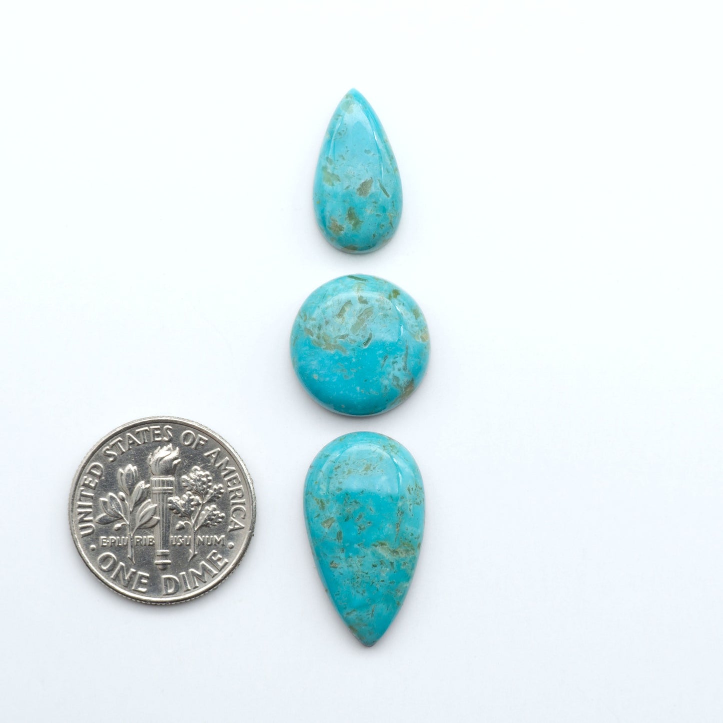 Experience the beauty of Turquoise Mountain Cabochons. With their distinctive blue and green color, these gemstones are perfect for any jewelry piece.