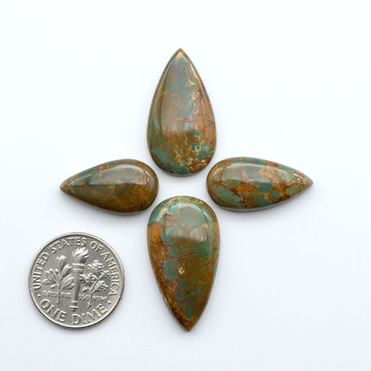 Experience the beauty of Turquoise Mountain Cabochons. With their distinctive blue and green color, these gemstones are perfect for any jewelry piece.