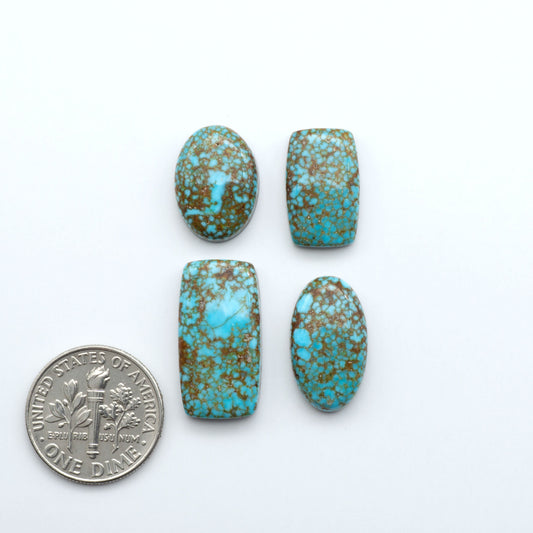 Kingman Turquoise Cabochons are a staple in the jewelry industry, known for their stunning blue-green color. Perfect for necklaces, earrings, and more!