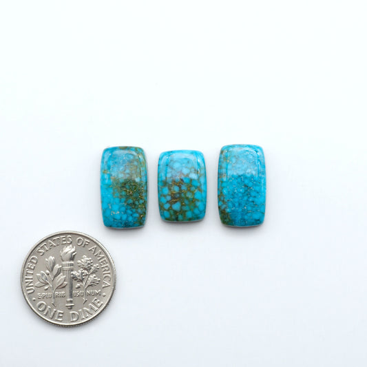 Kingman Turquoise Cabochons are a staple in the jewelry industry, known for their stunning blue-green color. Perfect for necklaces, earrings, and more!