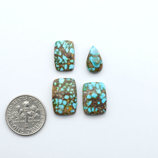 Kingman Turquoise Cabochons are a staple in the jewelry industry, known for their stunning blue-green color. Perfect for necklaces, earrings, and more!