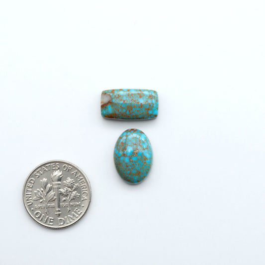 Kingman Turquoise Cabochons are a staple in the jewelry industry, known for their stunning blue-green color. Perfect for necklaces, earrings, and more!