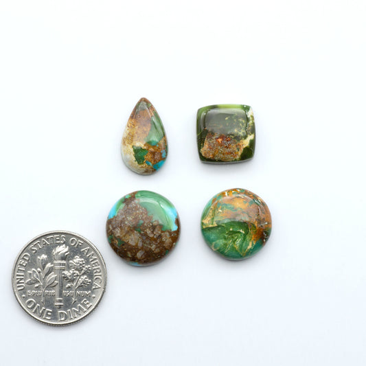 Sonoran Mountain Turquoise showcases a stunning blend of blue and green hues and natural patterns that make it a must-have for any jewelry collection.