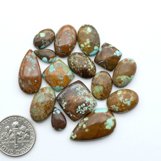 Number 8 Turquoise Cabochons have been selected for their quality and unique appearance. Don't miss the chance to add a one-of-a-kind piece to your collection.