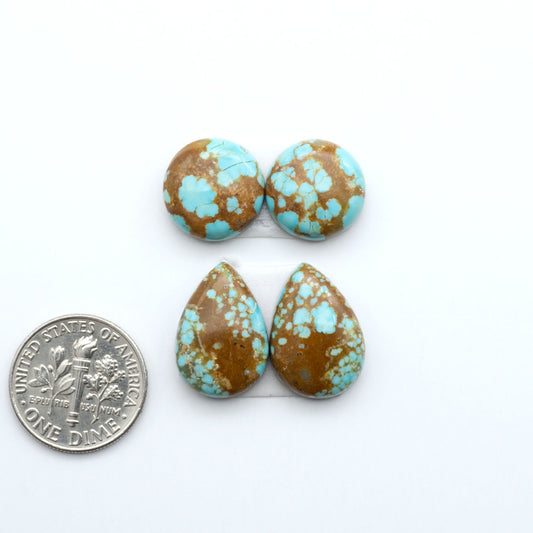 Number 8 Turquoise Cabochons have been selected for their quality and unique appearance. Don't miss the chance to add a one-of-a-kind piece to your collection.