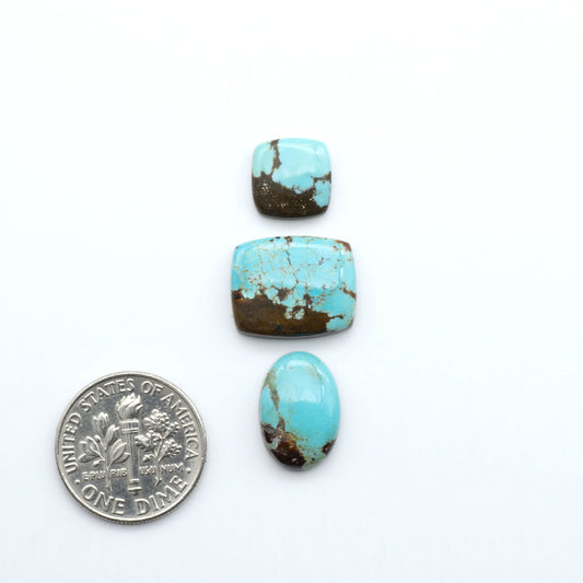 Number 8 Turquoise Cabochons have been selected for their quality and unique appearance. Don't miss the chance to add a one-of-a-kind piece to your collection.