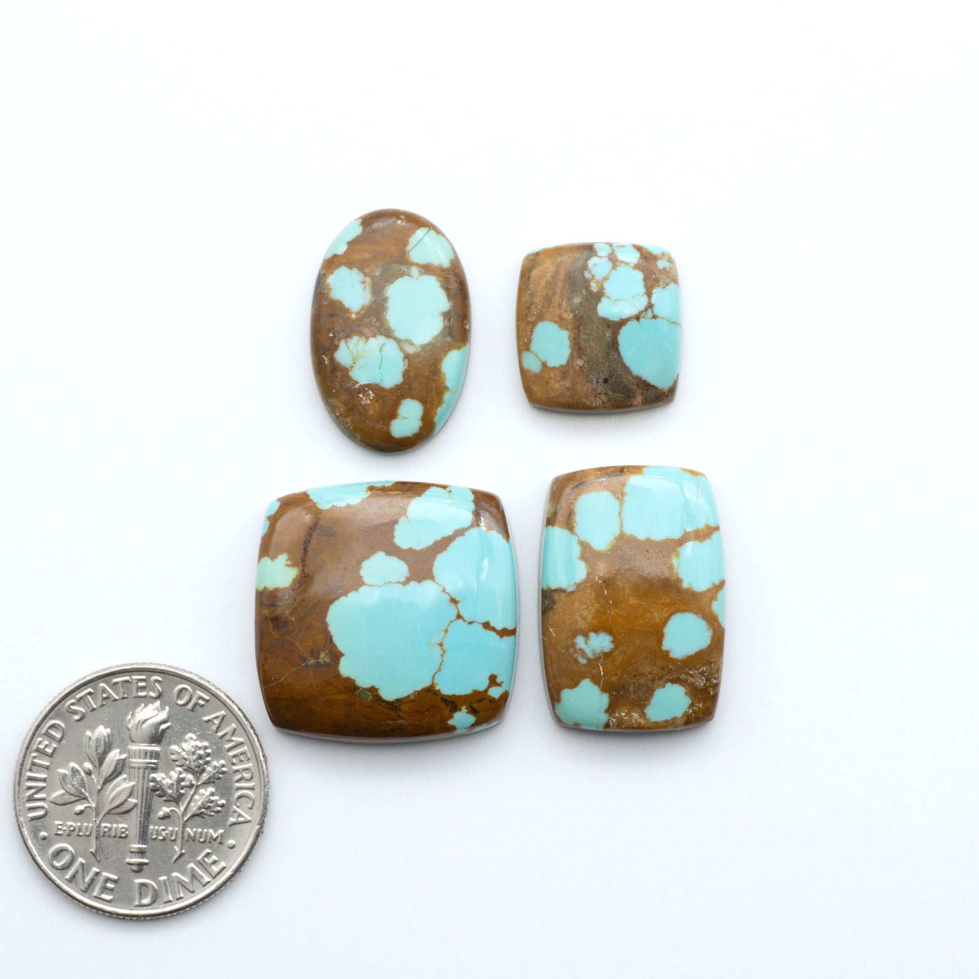 Number 8 Turquoise Cabochons have been selected for their quality and unique appearance. Don't miss the chance to add a one-of-a-kind piece to your collection.