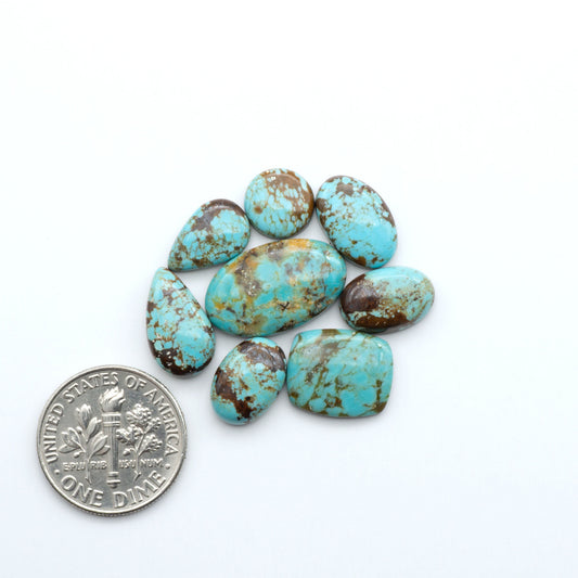 Number 8 Turquoise Cabochons have been selected for their quality and unique appearance. Don't miss the chance to add a one-of-a-kind piece to your collection.
