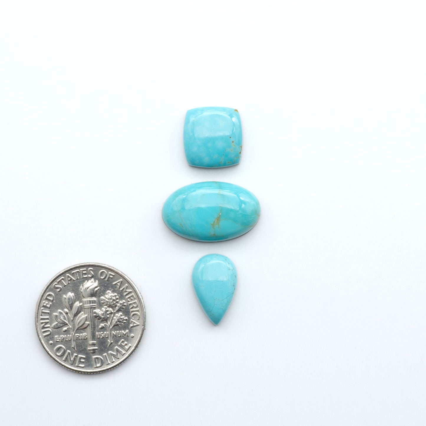 Number 8 Turquoise Cabochons have been selected for their quality and unique appearance. Don't miss the chance to add a one-of-a-kind piece to your collection.