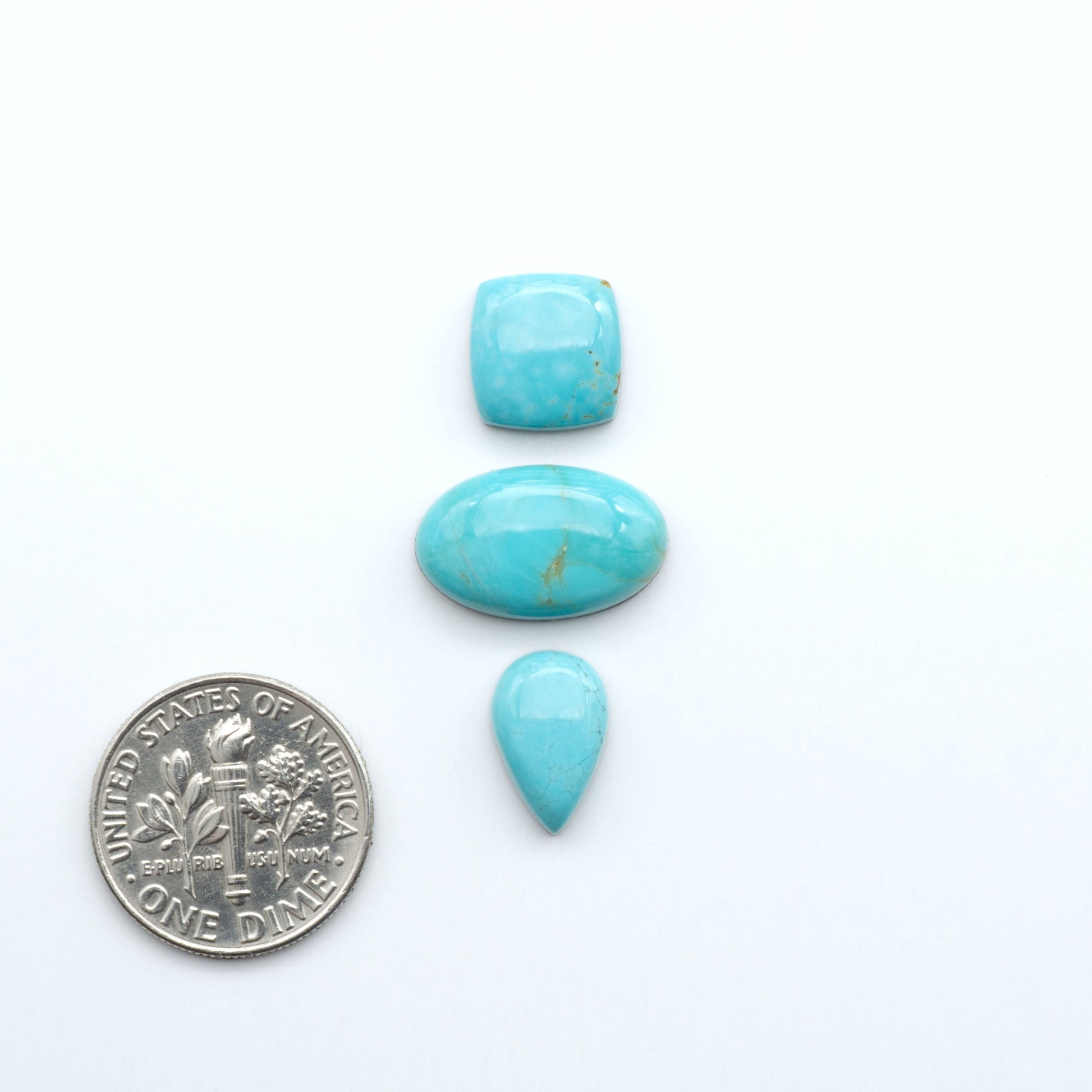 Number 8 Turquoise Cabochons have been selected for their quality and unique appearance. Don't miss the chance to add a one-of-a-kind piece to your collection.