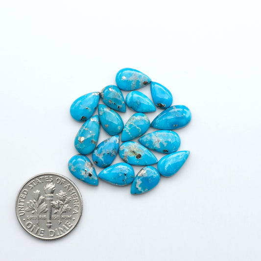Create stunning handcrafted jewelry with Blue Bird Turquoise Cabochons. Their rich blue color and polish make them perfect for silversmiths and jewelry makers.