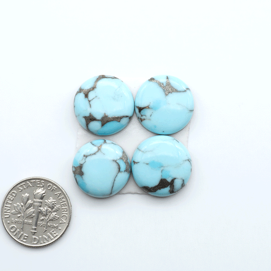 Enhance your jewelry designs with Pressed Turquoise Nugget Cabochons. Crafted from composite materials they add a captivating touch to your creations.