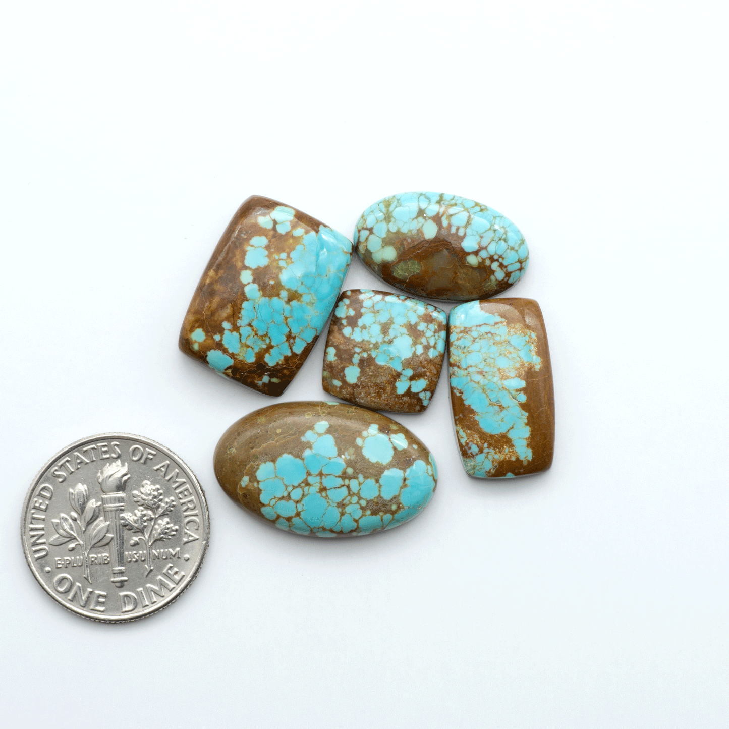 Number 8 Turquoise Cabochons have been selected for their quality and unique appearance. Don't miss the chance to add a one-of-a-kind piece to your collection.