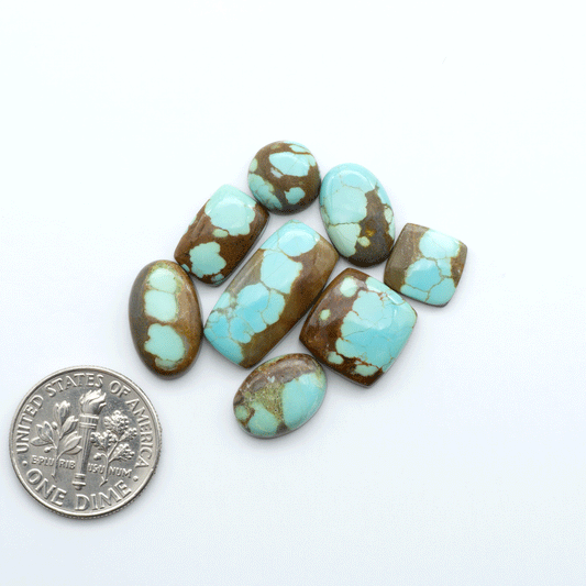 Number 8 Turquoise Cabochons have been selected for their quality and unique appearance. Don't miss the chance to add a one-of-a-kind piece to your collection.