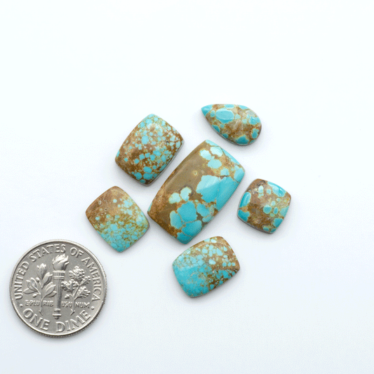Number 8 Turquoise Cabochons have been selected for their quality and unique appearance. Don't miss the chance to add a one-of-a-kind piece to your collection.