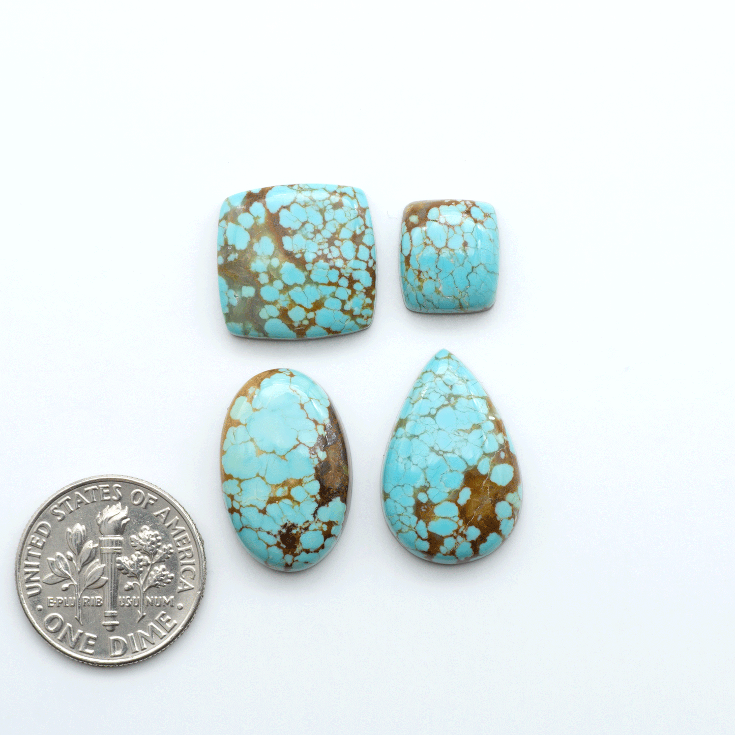 Number 8 Turquoise Cabochons have been selected for their quality and unique appearance. Don't miss the chance to add a one-of-a-kind piece to your collection.