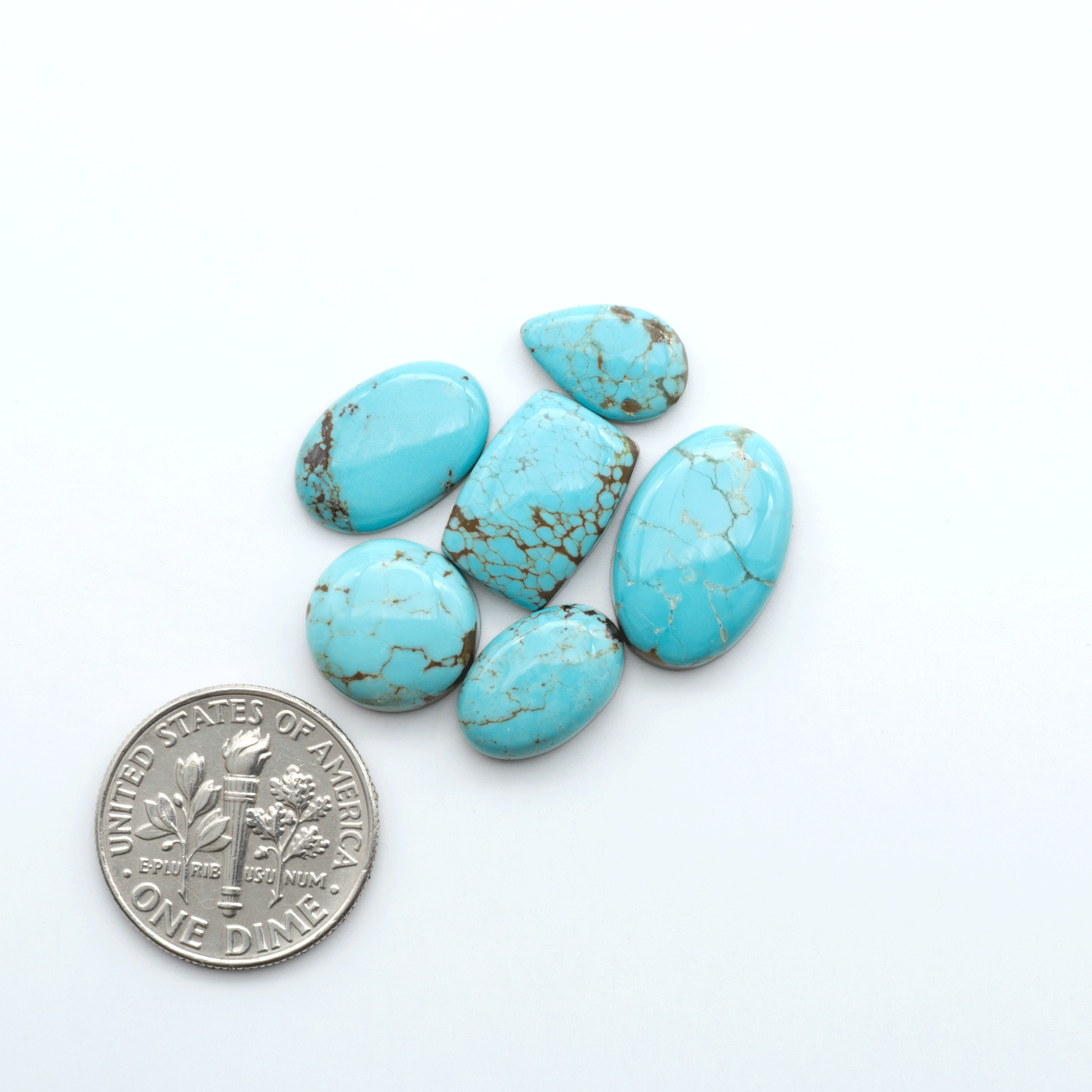 Number 8 Turquoise Cabochons have been selected for their quality and unique appearance. Don't miss the chance to add a one-of-a-kind piece to your collection.