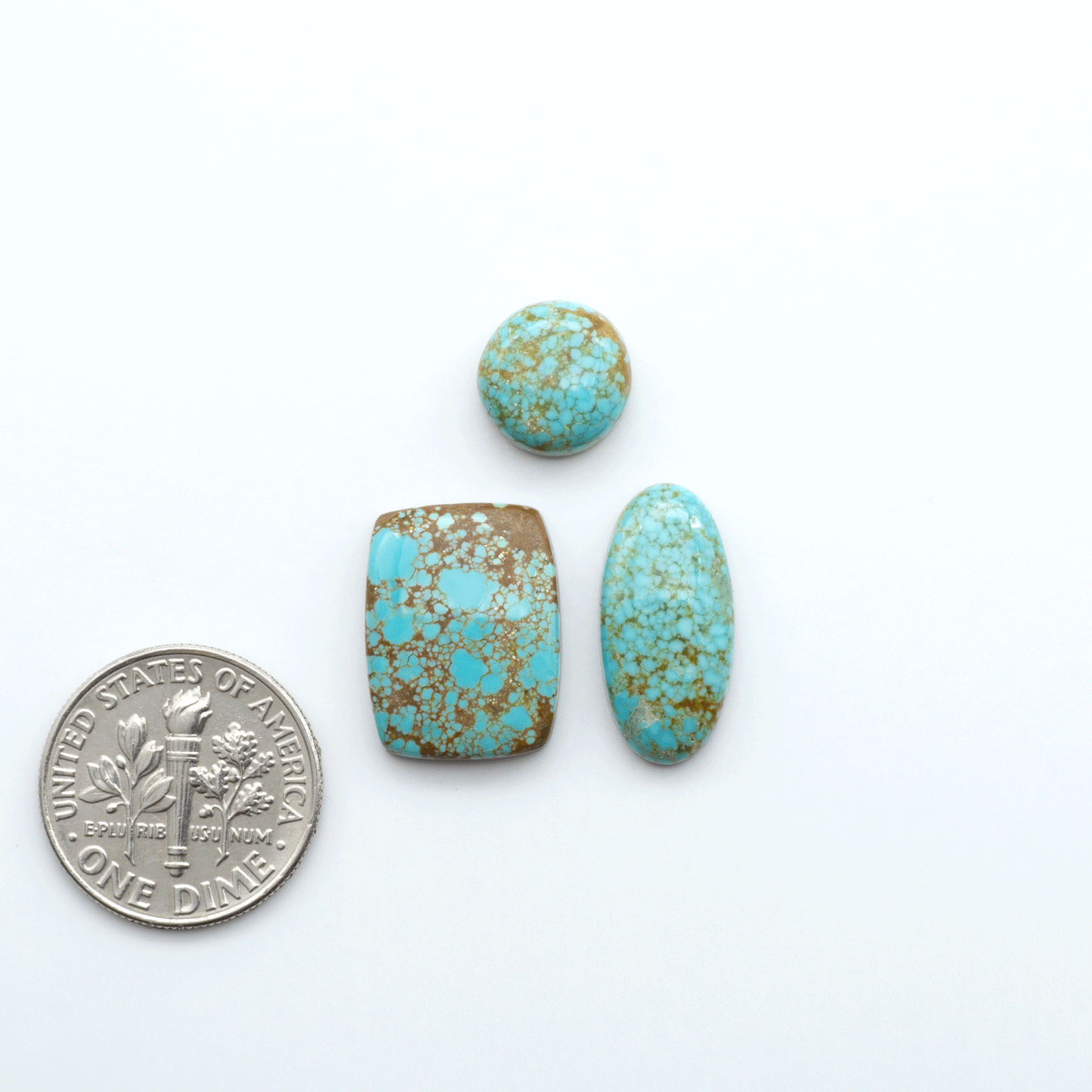 Number 8 Turquoise Cabochons have been selected for their quality and unique appearance. Don't miss the chance to add a one-of-a-kind piece to your collection.