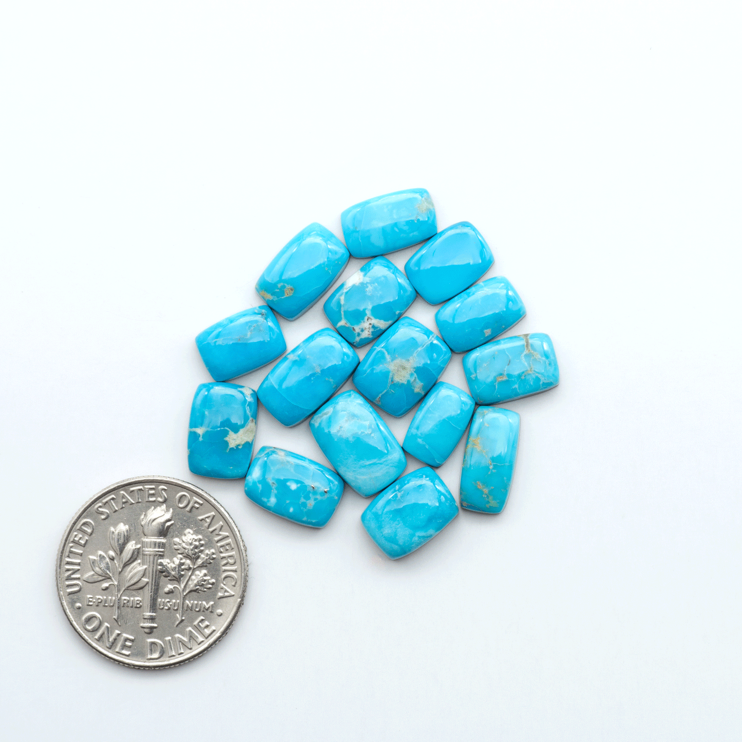 Sierra Bella Turquoise cabochons feature rich blue-green color and natural matrix variation. Ideal for silversmiths, jewelers, and custom jewelry designs.