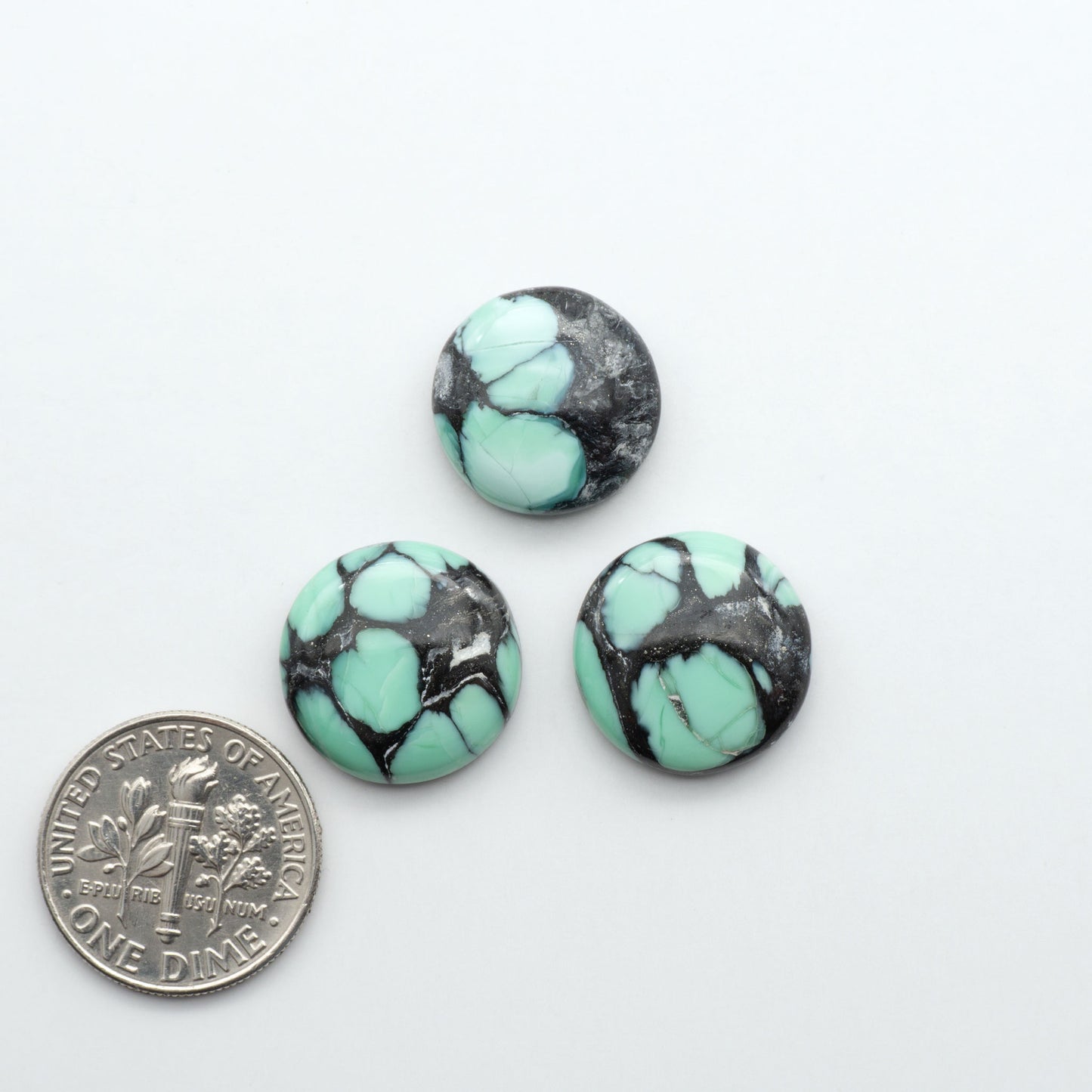 Shop Variscite cabochons with natural matrix patterns, ideal for silversmiths and jewelry makers creating custom rings and pendants.