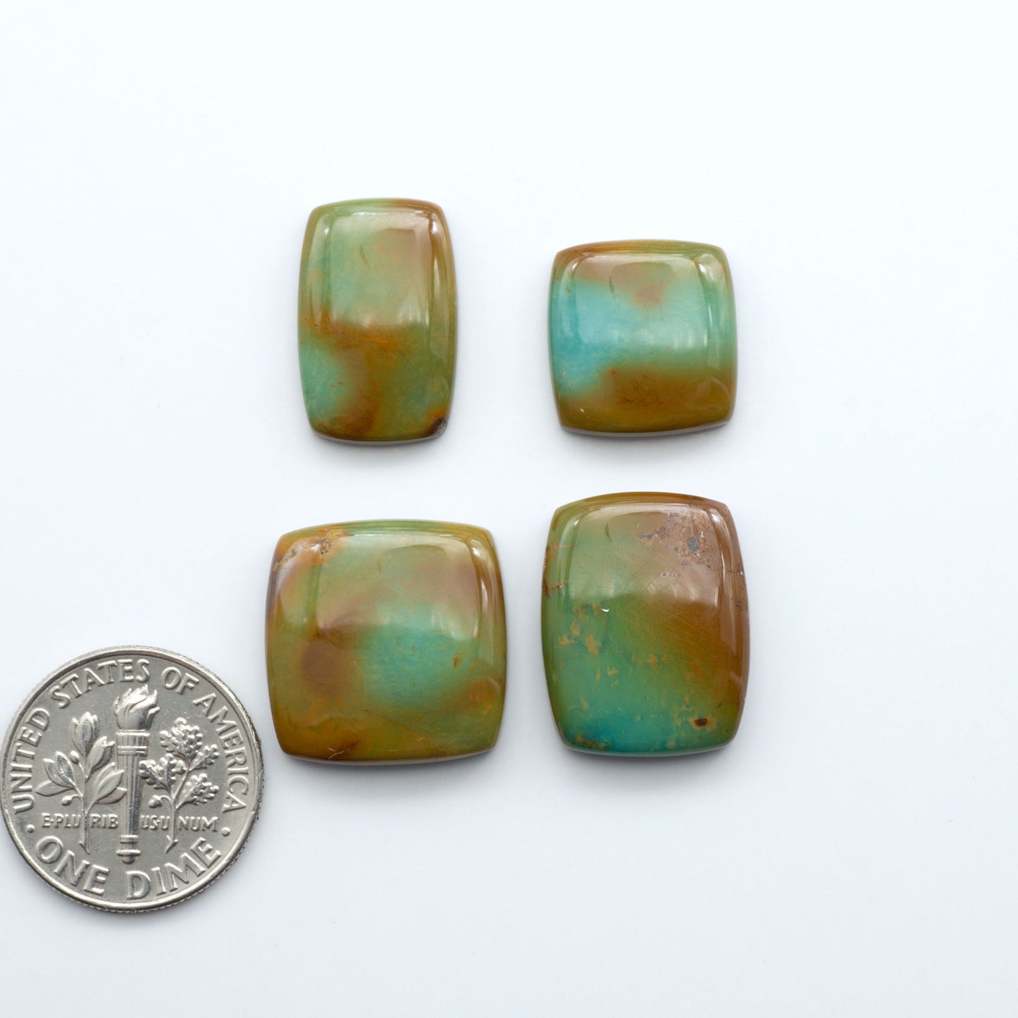 Experience the beauty of Turquoise Mountain Cabochons. With their distinctive blue and green color, these gemstones are perfect for any jewelry piece.