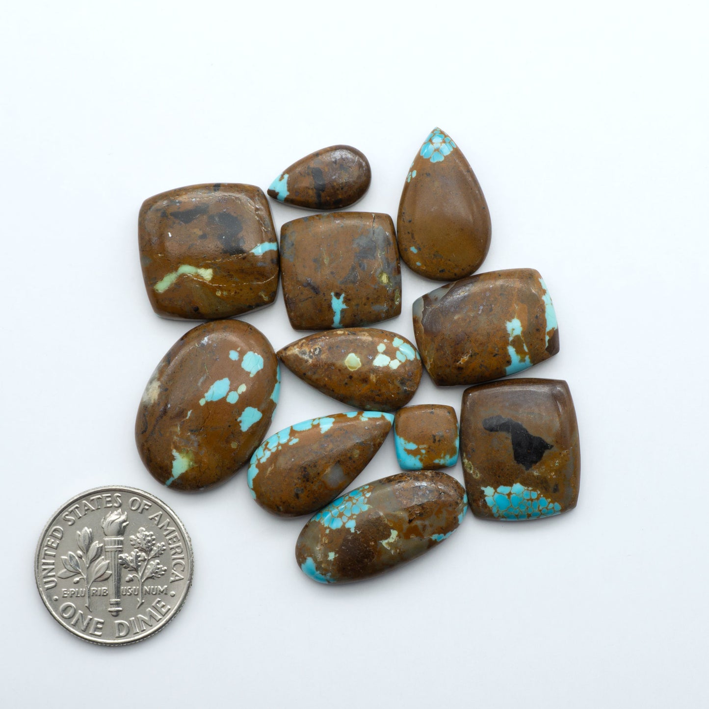 Number 8 Turquoise Cabochons have been selected for their quality and unique appearance. Don't miss the chance to add a one-of-a-kind piece to your collection.