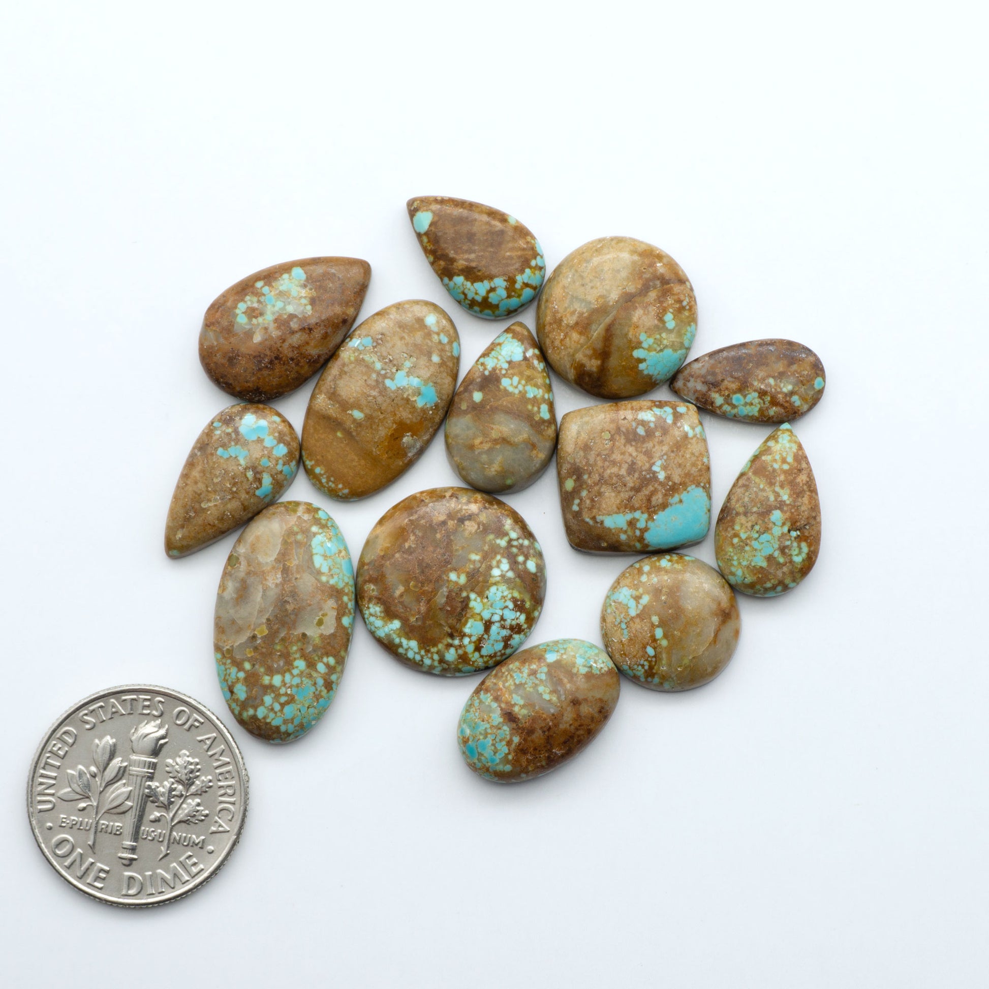 Number 8 Turquoise Cabochons have been selected for their quality and unique appearance. Don't miss the chance to add a one-of-a-kind piece to your collection.