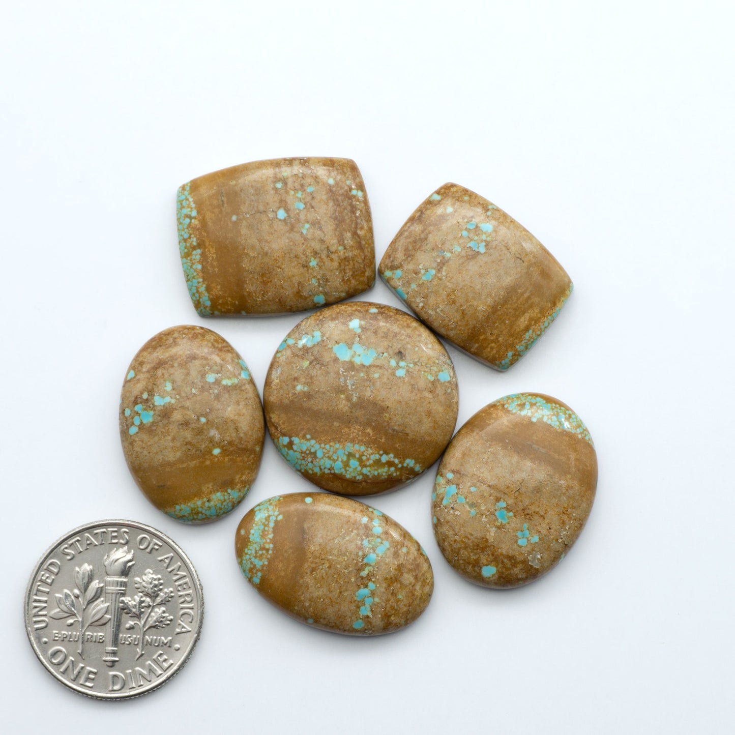 Number 8 Turquoise Cabochons have been selected for their quality and unique appearance. Don't miss the chance to add a one-of-a-kind piece to your collection.