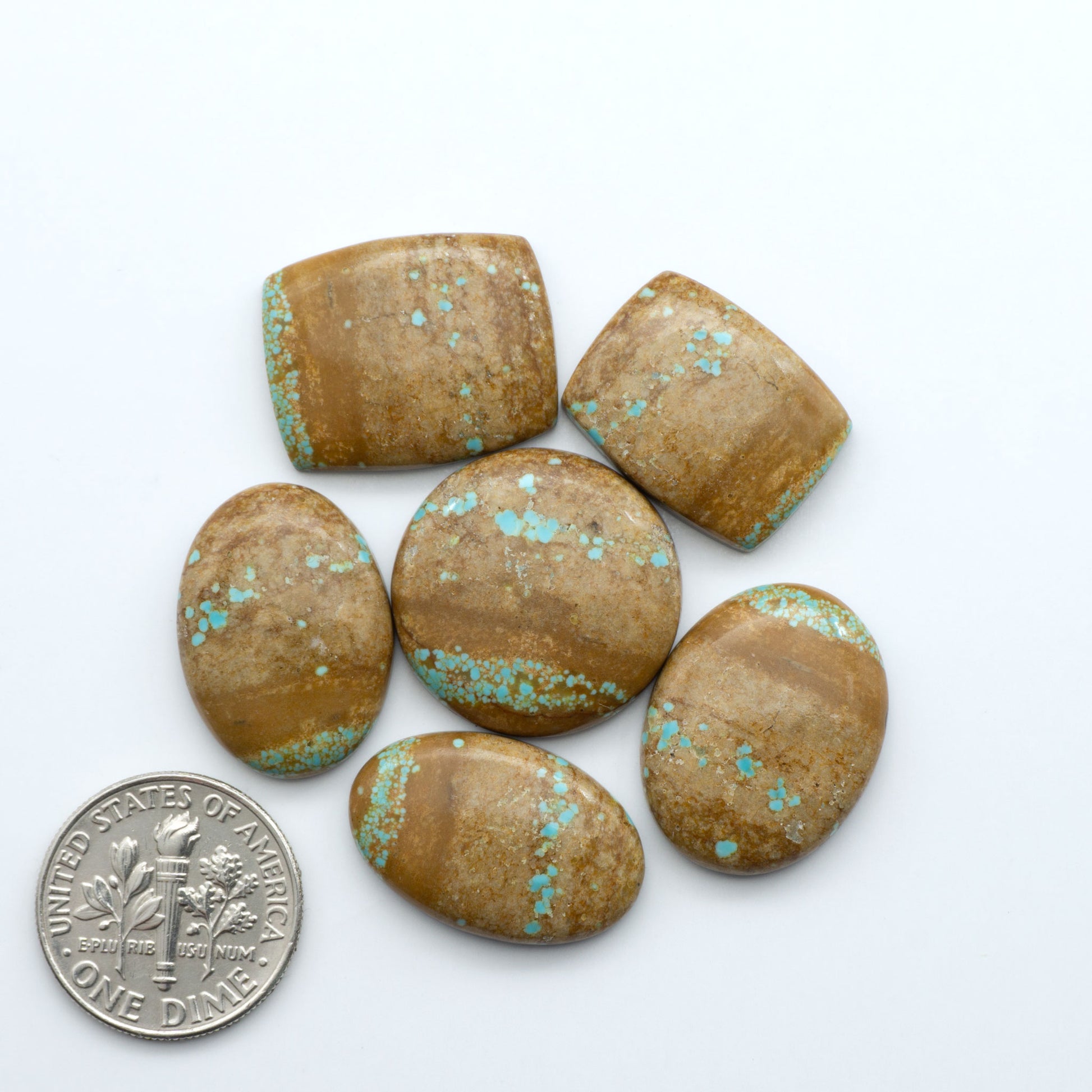 Number 8 Turquoise Cabochons have been selected for their quality and unique appearance. Don't miss the chance to add a one-of-a-kind piece to your collection.