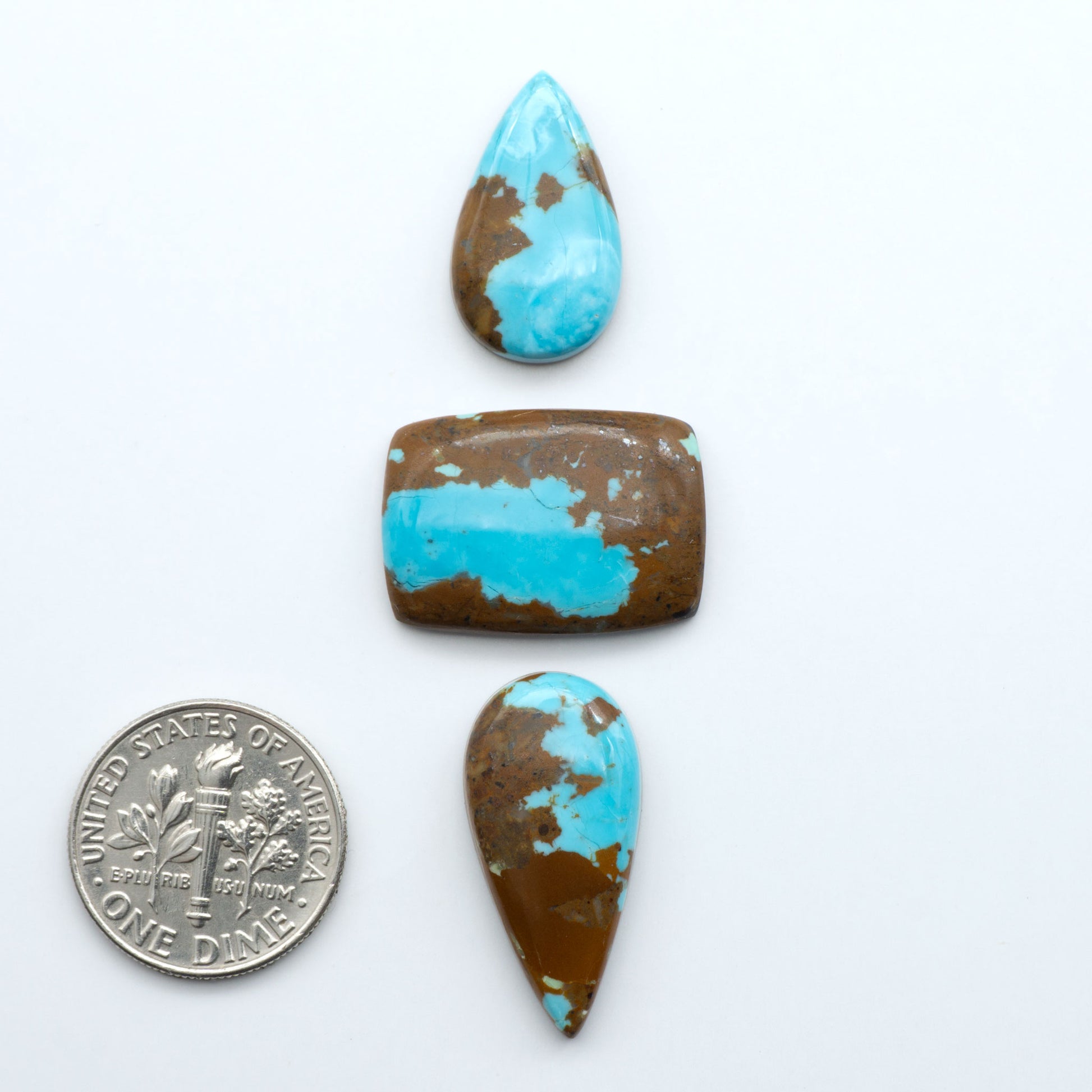 Number 8 Turquoise Cabochons have been selected for their quality and unique appearance. Don't miss the chance to add a one-of-a-kind piece to your collection.