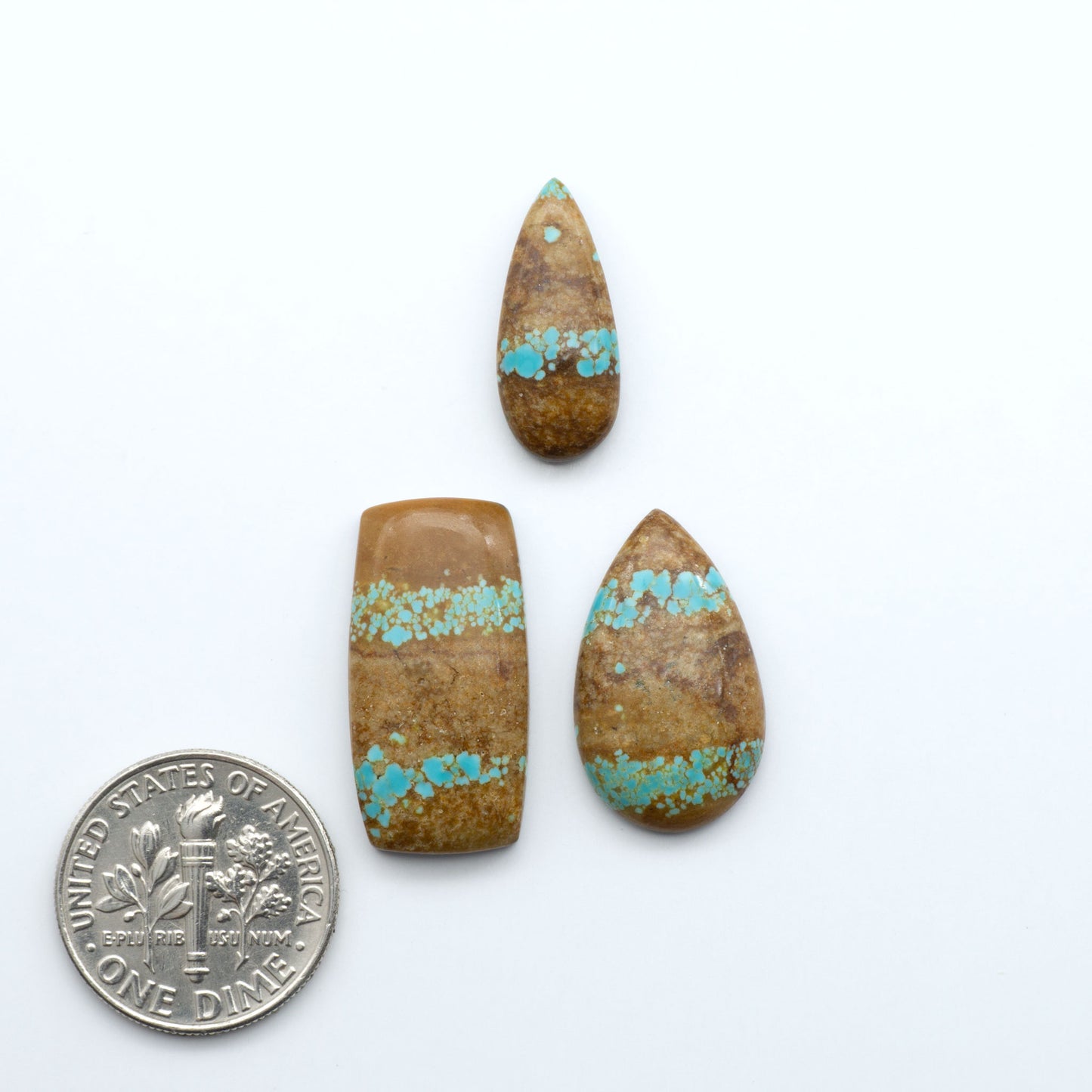Number 8 Turquoise Cabochons have been selected for their quality and unique appearance. Don't miss the chance to add a one-of-a-kind piece to your collection.