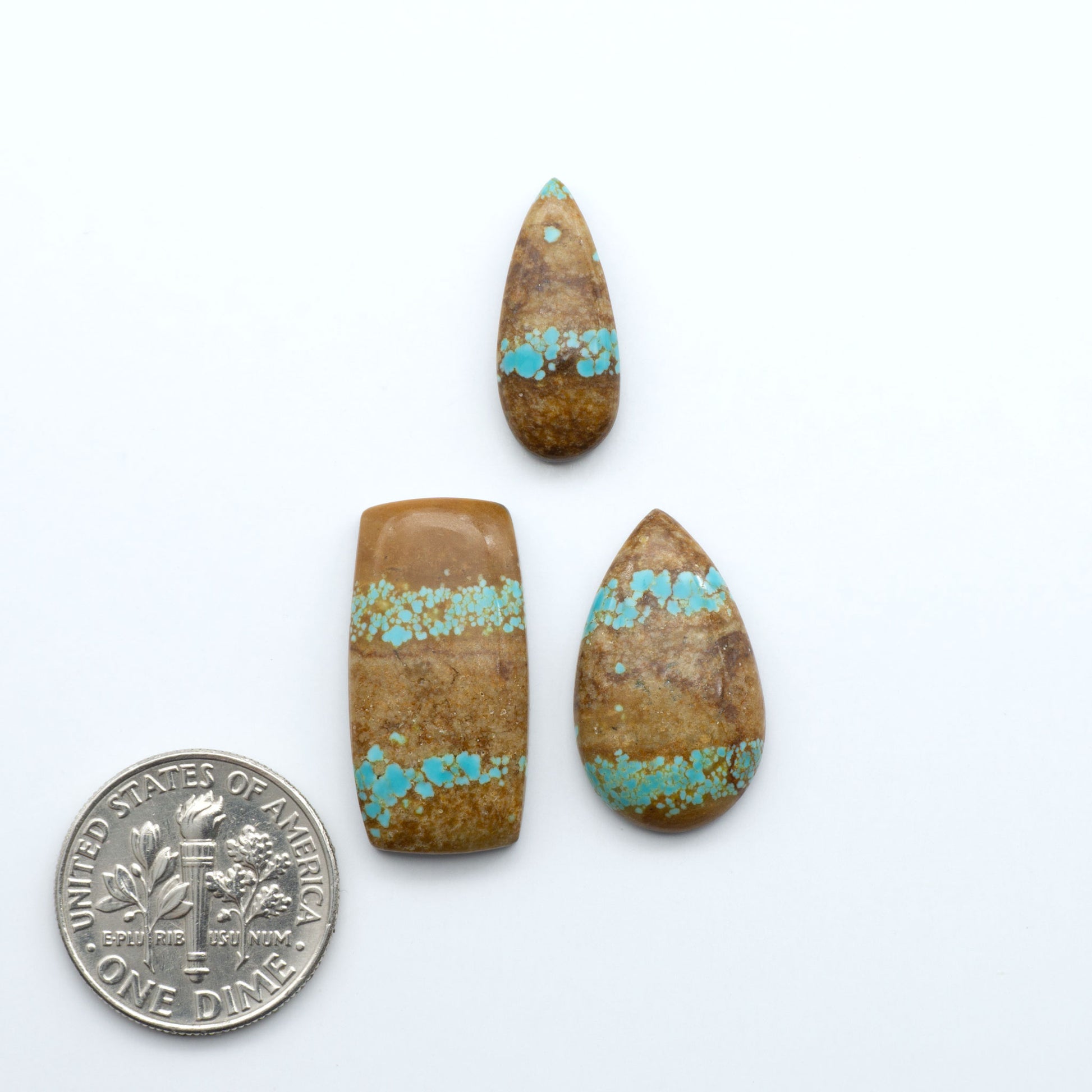 Number 8 Turquoise Cabochons have been selected for their quality and unique appearance. Don't miss the chance to add a one-of-a-kind piece to your collection.