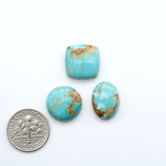 Add a touch of beauty to your collection with our stunning Pilot Mountain Turquoise Cabochons. Perfect for jewelry making each piece is truly one-of-a-kind