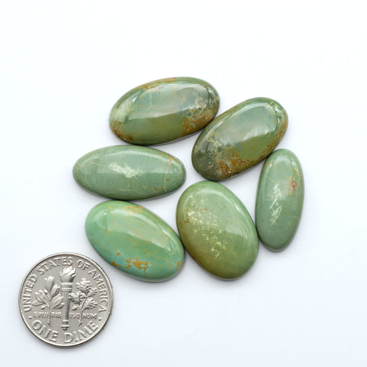 Experience the beauty of Turquoise Mountain Cabochons. With their distinctive blue and green color, these gemstones are perfect for any jewelry piece