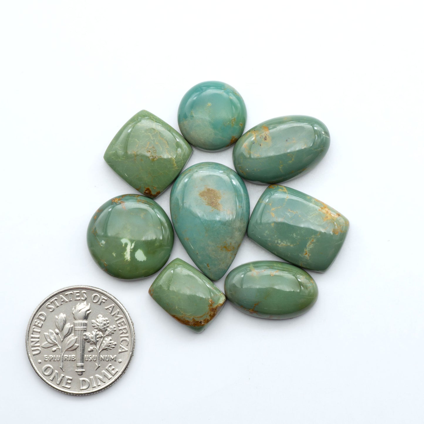 Experience the beauty of Turquoise Mountain Cabochons. With their distinctive blue and green color, these gemstones are perfect for any jewelry piece