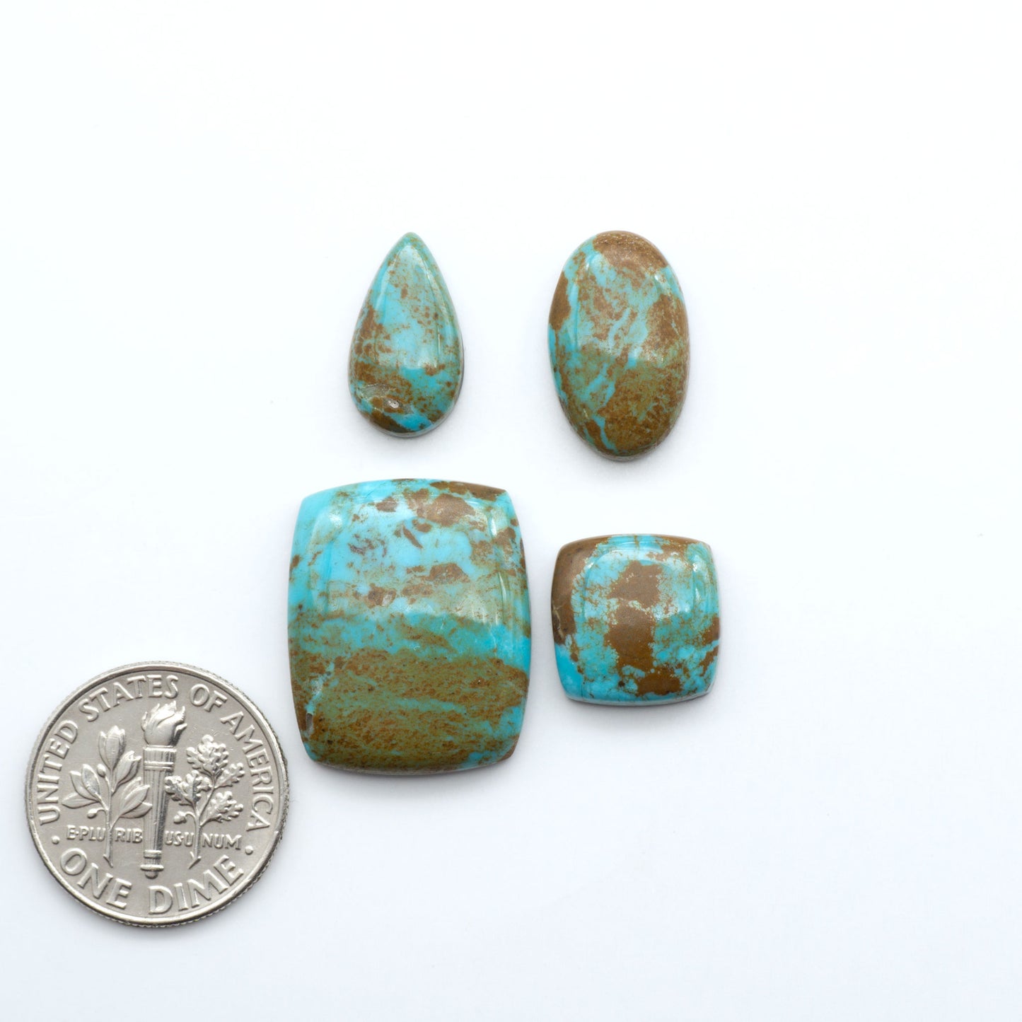 Number 8 Turquoise Cabochons have been selected for their quality and unique appearance. Don't miss the chance to add a one-of-a-kind piece to your collection.